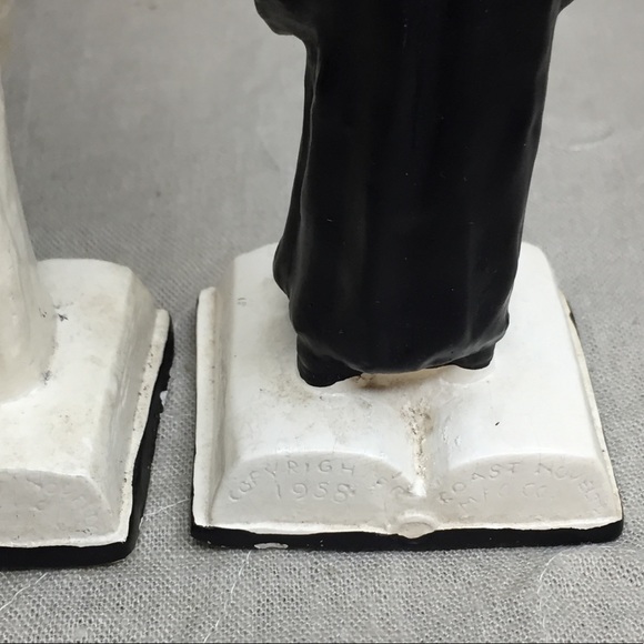 Vintage Chalkware Graduation Figures Dated 1958 - Picture 3 of 15